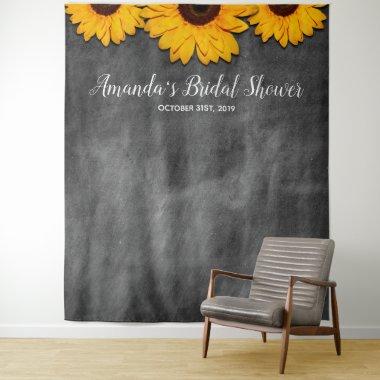 Rustic Sunflower Bridal Shower Photo Backdrop