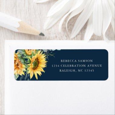 Rustic Sunflower  Return Address Label