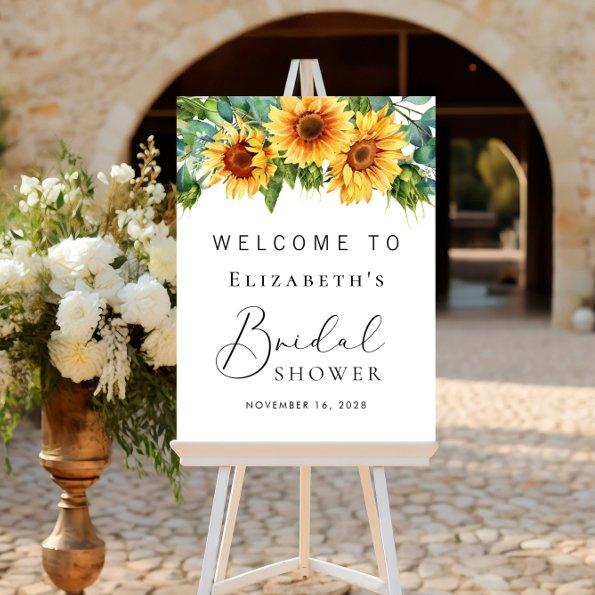 Rustic Sunflower Eucalyptus  Welcome Foam Board