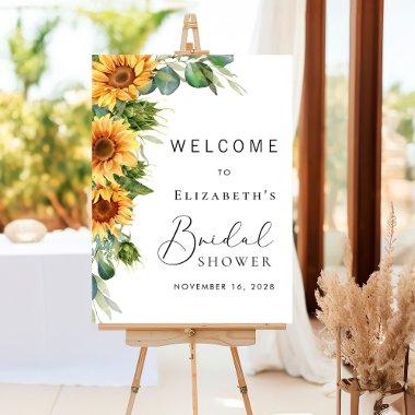 Rustic Sunflower Eucalyptus  Welcome Foam Board