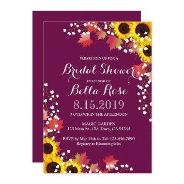 Rustic Sunflower Fall Plum