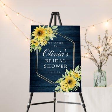 Rustic Sunflower Greenery Shower Welcome Sign