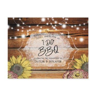 Rustic Sunflower I Do BBQ Engagement Party Invitation PostInvitations