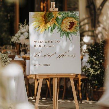 Rustic Sunflower Script  Welcome Foam Board