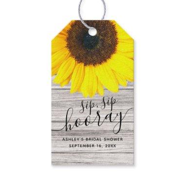 Rustic Sunflower Sip Sip Hooray Favor Gift Tags