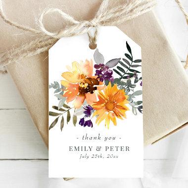 Rustic Sunflower & Wildflower Shower Wedding Favor Gift Tags