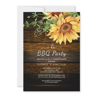 Rustic Sunflower & Wood "I Do BBQ" Engagement Part