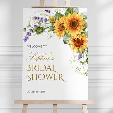 Rustic Sunflowers Bridal Shower Welcome Sign
