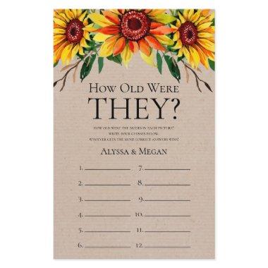 Rustic Sunflowers How Old Were They LGBTQ
