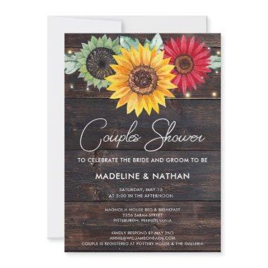 Rustic Sunflowers on Barn Wood Couples Shower
