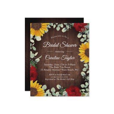 Rustic Sunflowers Roses Greenery Bridal Shower