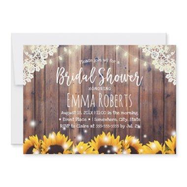 Rustic Sunflowers & String Lights