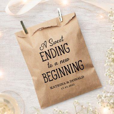 Rustic Sweet Ending Wedding Favor Bag