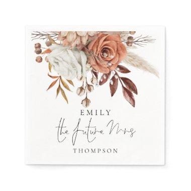 Rustic Terracotta Florals The Future Mrs Napkins