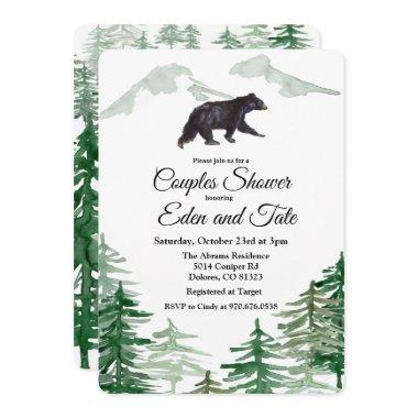 Rustic Tree Bear Couples Shower