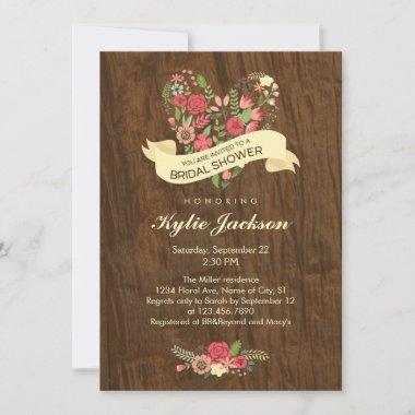 Rustic Tree Bridal Shower Invitations