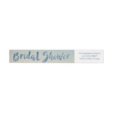 Rustic Tropical Beach Bridal Shower Wrap Around Label