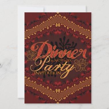 Rustic Tropical Dinner Party Invitations