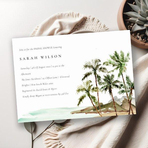 Rustic Tropical Palm Trees Beach