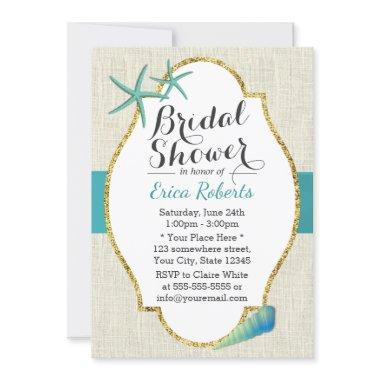 Rustic Turquoise Beach Seashells