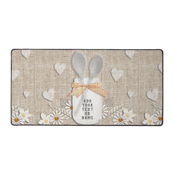 Rustic Vintage Country Personalized Desk Mat