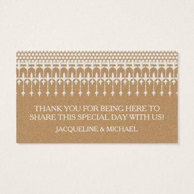 Rustic Vintage Lace Kraft Paper Script Typography