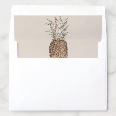 Rustic Vintage Pineapple Elegant Wedding Envelope Liner