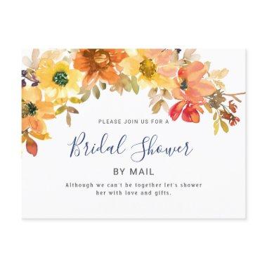 Rustic Watercolor Floral  By Mail Invitation Post