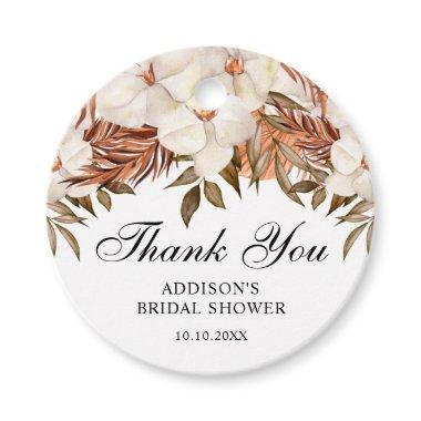 Rustic Watercolor Floral  Thank You Favor Tags