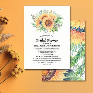 Rustic Watercolor Sunflowers