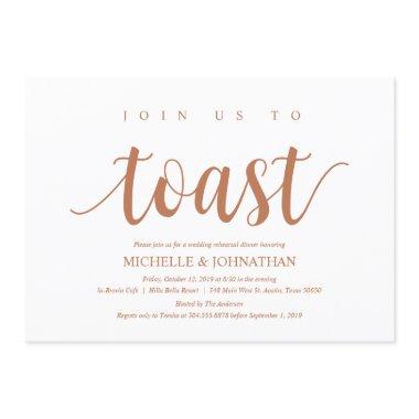 Rustic Wedding Rehearsal Dinner, Copper Color