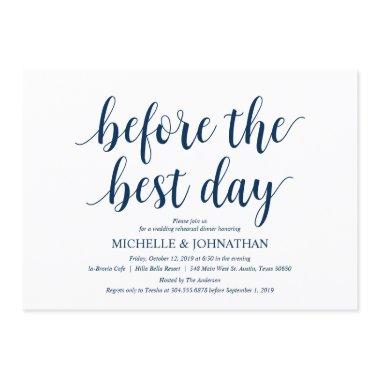 Rustic Wedding Rehearsal Dinner, Navy Blue