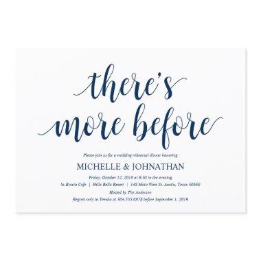 Rustic Wedding Rehearsal Dinner, Navy Blue Invitations