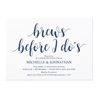 Rustic Wedding Rehearsal Dinner, Navy Blue