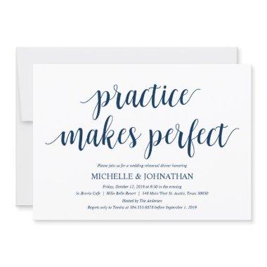 Rustic Wedding Rehearsal Dinner, Navy Blue