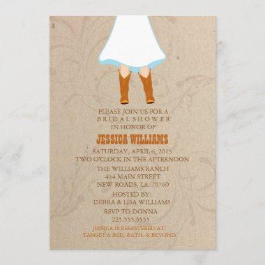 Rustic Western Bridal Shower Invitations