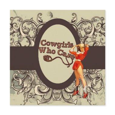 Rustic Western Country Cowgirl Bridal Shower Invitations