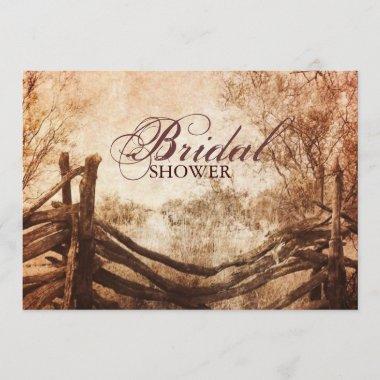 rustic western country farm bridal shower Invitations