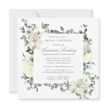 Rustic White Floral Botanical Bridal Luncheon