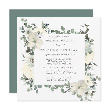 Rustic White Floral Botanical Bridal Luncheon