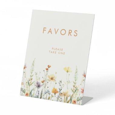 Rustic Wildflower  Favors Pedestal Sign