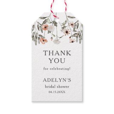 Rustic Wildflower Bridal Shower Gift Tags