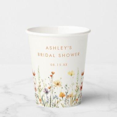 Rustic Wildflower  Paper Cups