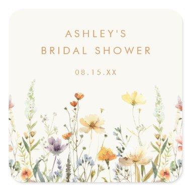 Rustic Wildflower  Square Sticker