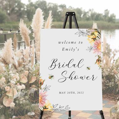Rustic Wildflower Bridal Shower Welcome Foam Board