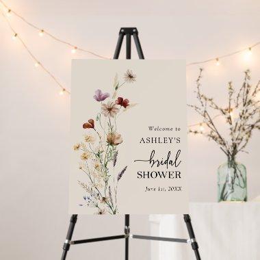 Rustic Wildflower Bridal Shower Welcome Foam Board