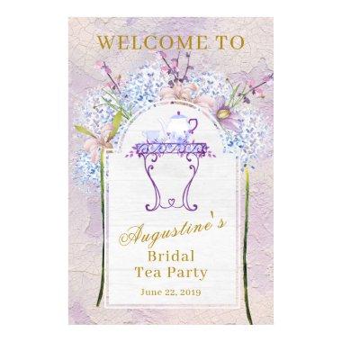 Rustic Wildflower Bridal Tea Welcome Poster