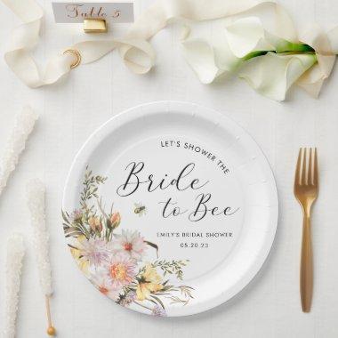 Rustic Wildflower Bride to Bee Bridal Shower Paper Plates