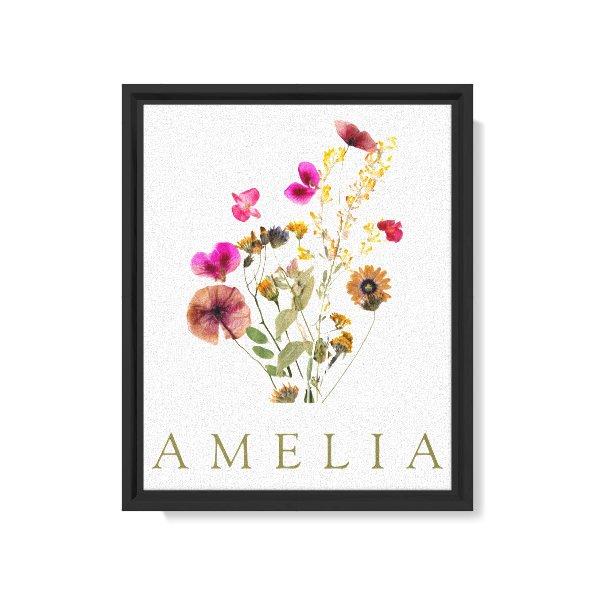 Rustic Wildflower Bridesmaid Name Canvas Print