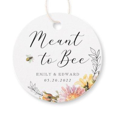 Rustic Wildflower Meant to Bee Wedding Favor Tags